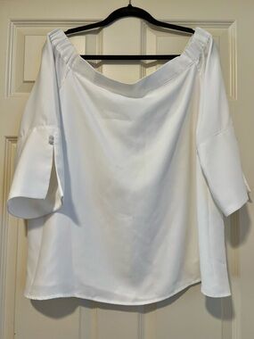 Chico’s Women's Off-Shoulder White Blouse